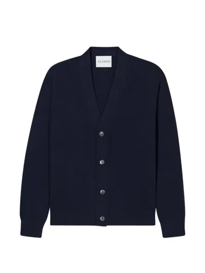 Closed V-neck Cardigan In Blue