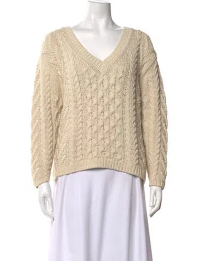 Pre-owned Closed V-neck Sweater In Neutrals