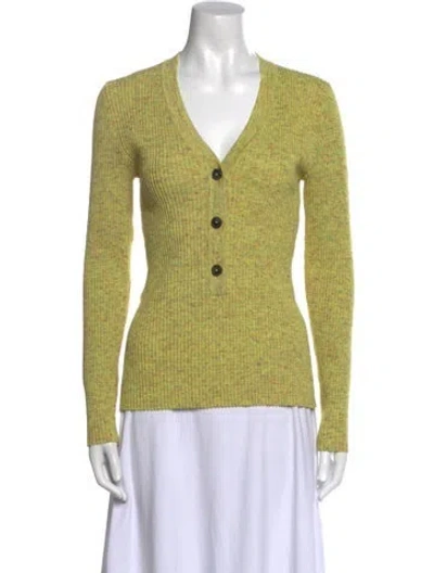 Pre-owned Closed V-neck Sweater In Yellow