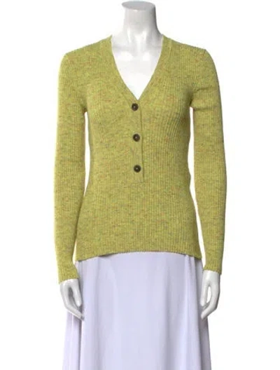 Pre-owned Closed V-neck Sweater In Yellow