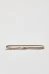 Closed Waist Belt With Rivets In Plaster Beige In Beige