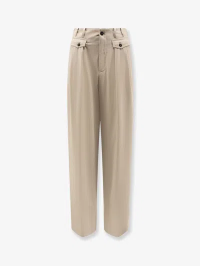 Closed Wenda Wool Blend Trousers In Sand