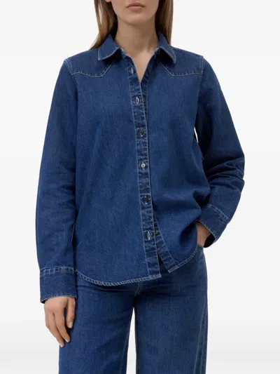 Closed Western-style Long-sleeve Denim Shirt In Blue