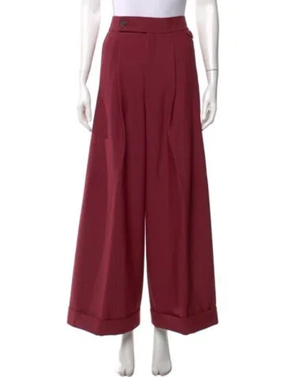 Pre-owned Closed Wide Leg Pants In Burgundy