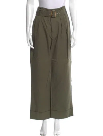 Pre-owned Closed Wide Leg Pants In Green
