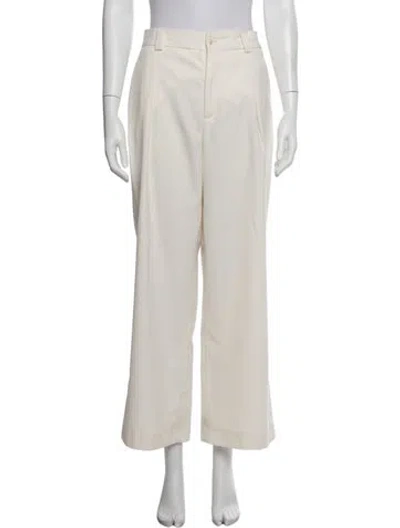 Pre-owned Closed Wide Leg Pants In White