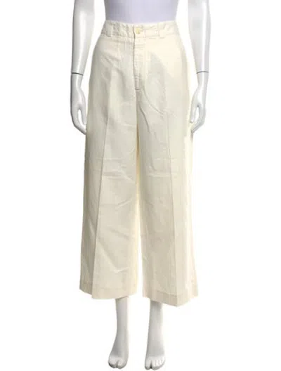Pre-owned Closed Wide Leg Pants In White