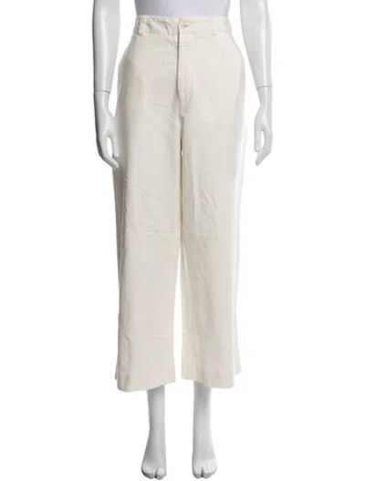 Pre-owned Closed Wide Leg Pants In White