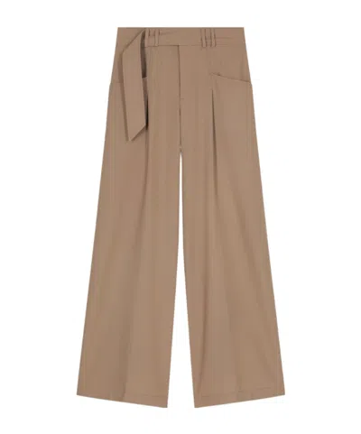 Closed Wide Pants In Brown