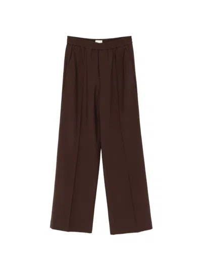 Closed Wimona Wool Blend Trousers In Brown