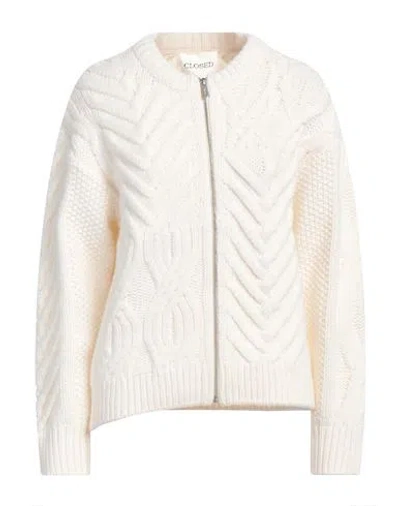 Closed Woman Cardigan Ivory Size S Wool In White