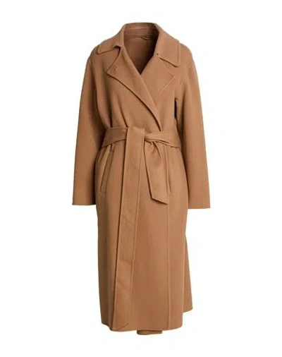 Closed Woman Coat Camel Size S Virgin Wool, Polyamide In Beige