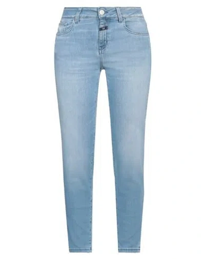 Closed Woman Denim Pants Blue Size 32 Organic Cotton, Elastane, Elastomultiester