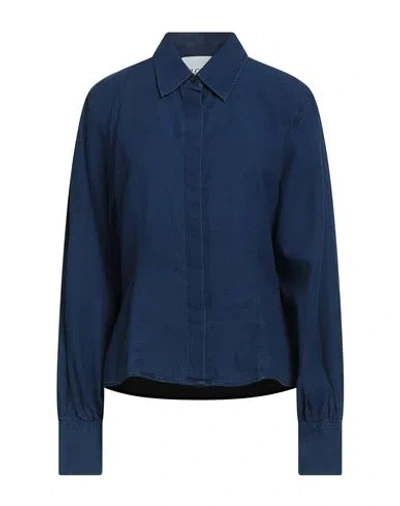 Closed Woman Denim Shirt Blue Size L Cotton
