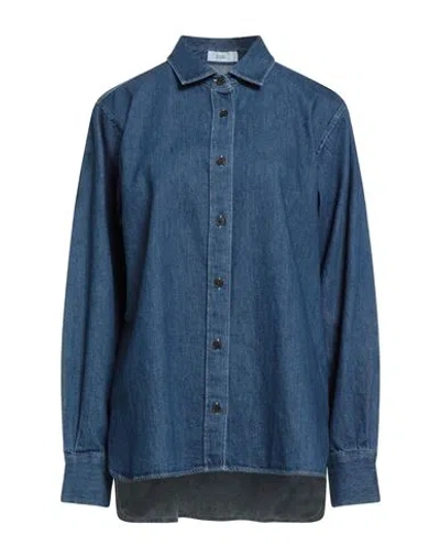 Closed Woman Denim Shirt Blue Size M Cotton