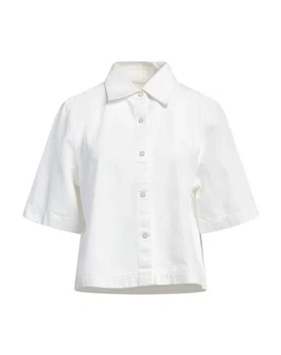 Closed Woman Denim Shirt White Size M Cotton