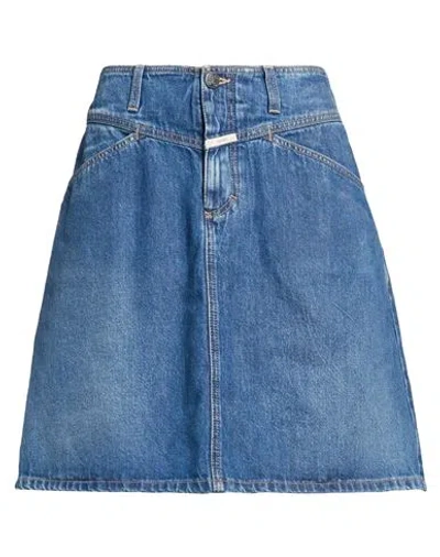 Closed Woman Denim Skirt Blue Size 26 Cotton, Recycled Cotton