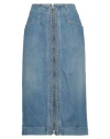 Closed Exposed Zip Nonstretch Denim Pencil Skirt In Blue