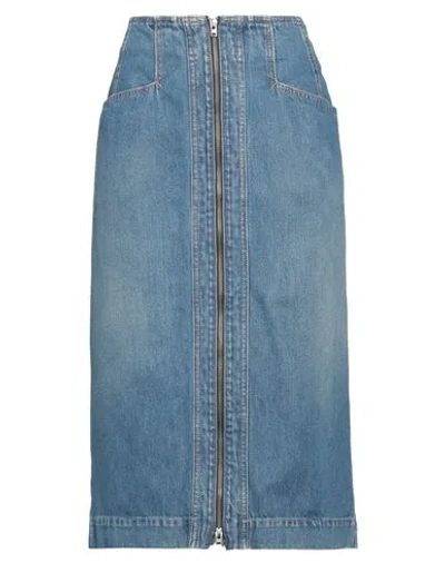 CLOSED CLOSED WOMAN DENIM SKIRT BLUE SIZE M COTTON, RECYCLED COTTON