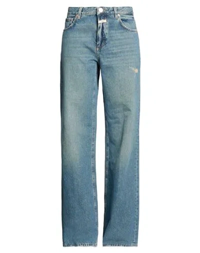 Closed Woman Jeans Blue Size 27w-32l Cotton, Recycled Cotton