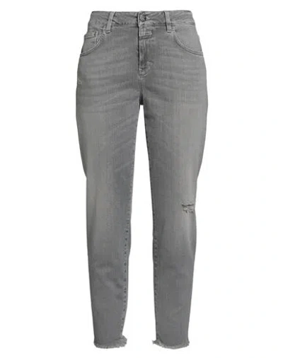 Closed Woman Jeans Grey Size 31 Cotton, Elastane In Gray
