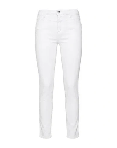 Closed Woman Jeans White Size 25w-32l Cotton, Elastomultiester, Elastane