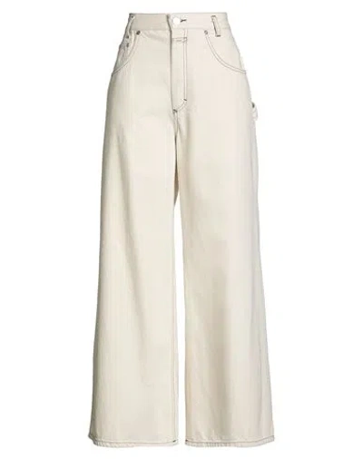 Closed Woman Jeans White Size 29 Cotton, Recycled Cotton