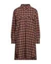 Closed Midi Dresses In Brown