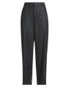 Closed Woman Pants Charcoal Size 30 Virgin Wool, Polyester, Elastane In Black