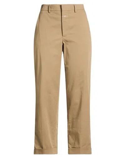 Closed Woman Pants Khaki Size 26 Organic Cotton, Elastane In Brown