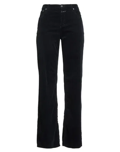 Closed Woman Pants Midnight Blue Size 28 Cotton, Elastane In Black