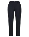 Closed Belt-loop Casual Pants In Navy Blue