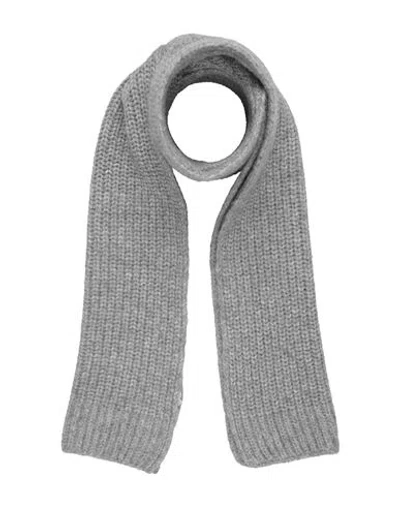 Closed Woman Scarf Grey Size - Alpaca Wool, Nylon, Wool In Gray
