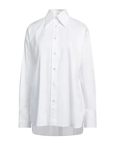 Closed Woman Shirt White Size L Cotton, Elastane