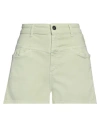 Closed Woman Shorts & Bermuda Shorts Light Green Size 28 Organic Cotton, Elastomultiester, Elastane In Green