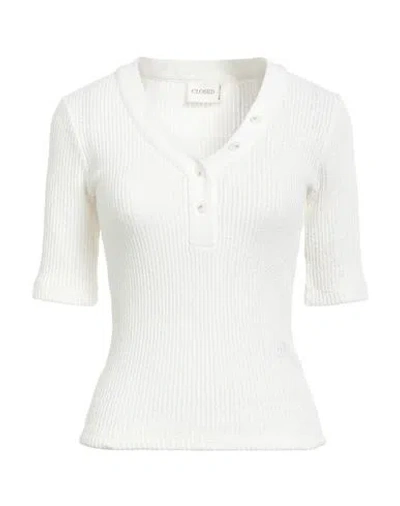 Closed Woman Sweater Off White Size S Cotton, Polyester