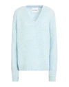 Closed Alpaca Knit V-neck Sweater In Light Blue