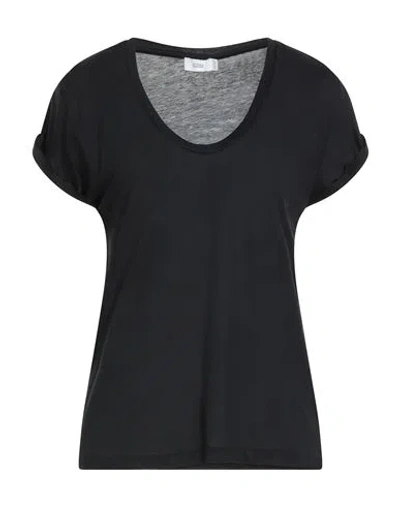 Closed Woman T-shirt Black Size L Lyocell, Cotton
