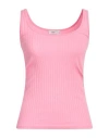 Closed Woman Tank Top Pink Size Xxs Cotton, Recycled Polyester In Pink