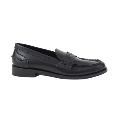 Closed Women's Almond Toe Low Block Heel Loafers In Black
