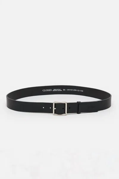 Closed Women's Cowhide Leather Classic Belt In Black