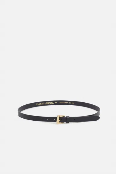 Closed Women's Italian Leather Belt In Black