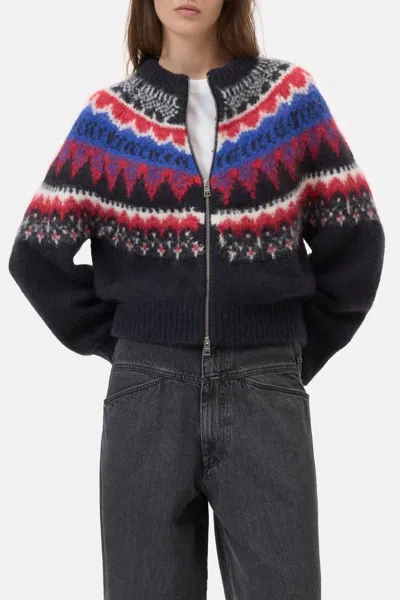Closed Women's Jacquard Cardigan In Cosmic Grey In Multi