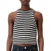 Closed Stripe Tank Top In Black In White