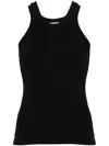 CLOSED CLOSED WOMEN'S LOGO-EMBROIDE RIBBED TANK TOP