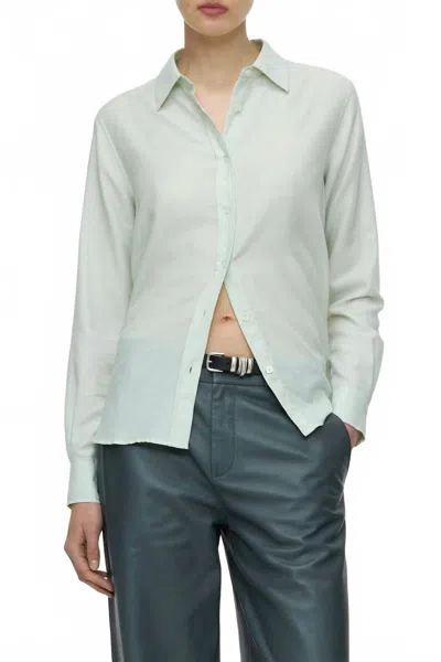 Closed Women's Long Sleeve Button Down Shirt In Giada Green