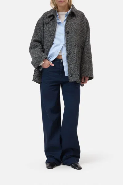 Closed Women's Nikka Wide Leg Jeans In Deep Blue In Gray