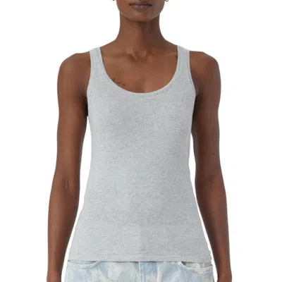 Closed Women's Pure Cotton Tank Top In Light Grey Melange In Gray
