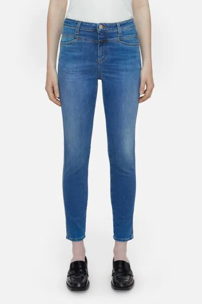 Closed Women's Skinny Pusher Jeans In Mid Blue Two