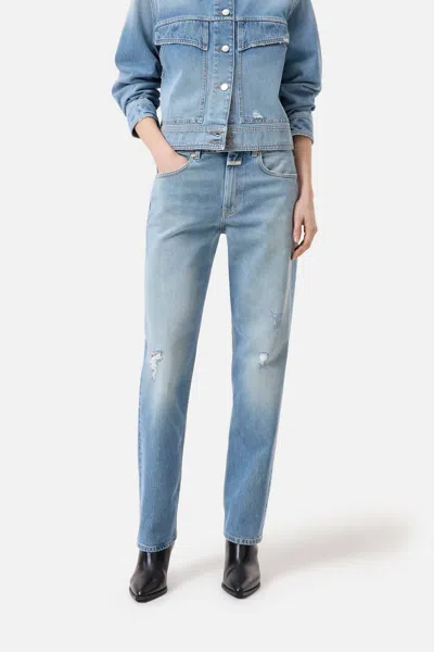 Closed Women's Straight Leg Jeans In Mid Blue